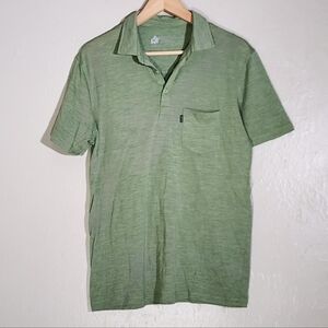 Woolly Men's Green Polo Merino Wool Shirt